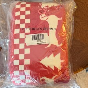 Victoria's Secret Red and White Blanket